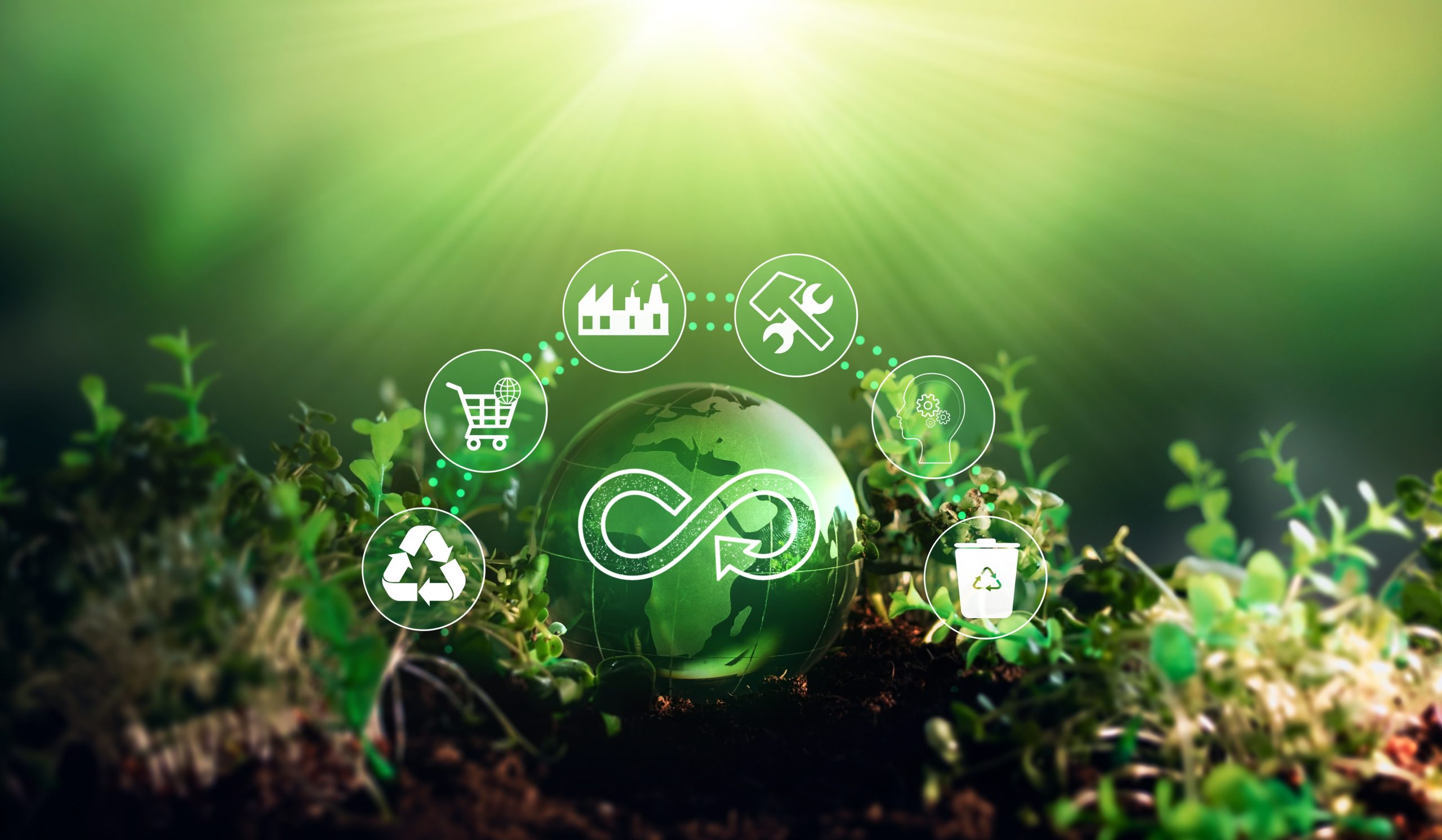 Circular,Economy,Concept.,Energy,Consumption,And,Co2,Emissions,Are,Increasing. ATAG Circulariteit